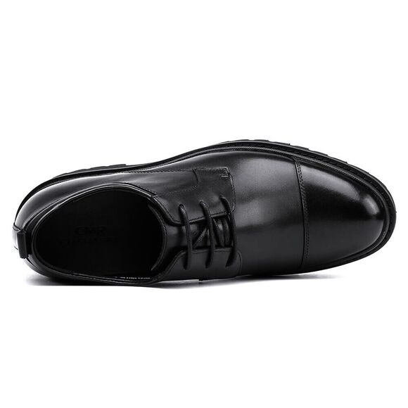 US7.5 CMR Elevator Shoes Men Black Dress Shoes Height Increase 9cm/3.54inch